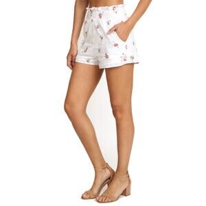 For Love & Lemons Tarte Eyelet Shorts White Floral